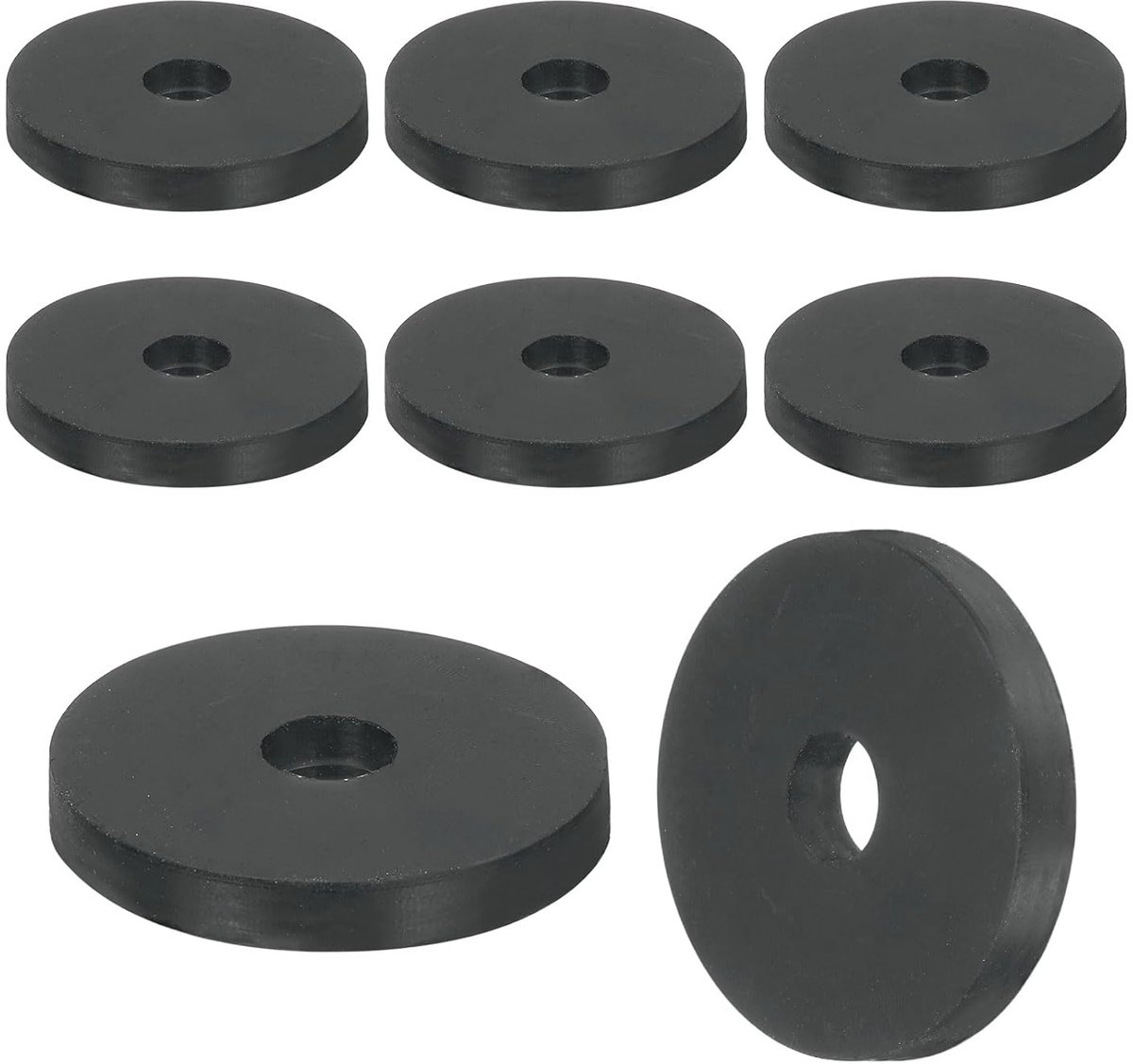 18 stuks rubberen sluitringen 40 mm OD, platte sluitringen 12 mm ID, 4 mm dikke afstandshulzen, rubberen afdichting, ronde afstandhouders voor kraan, handgrepen, meubels, machine, zwart
