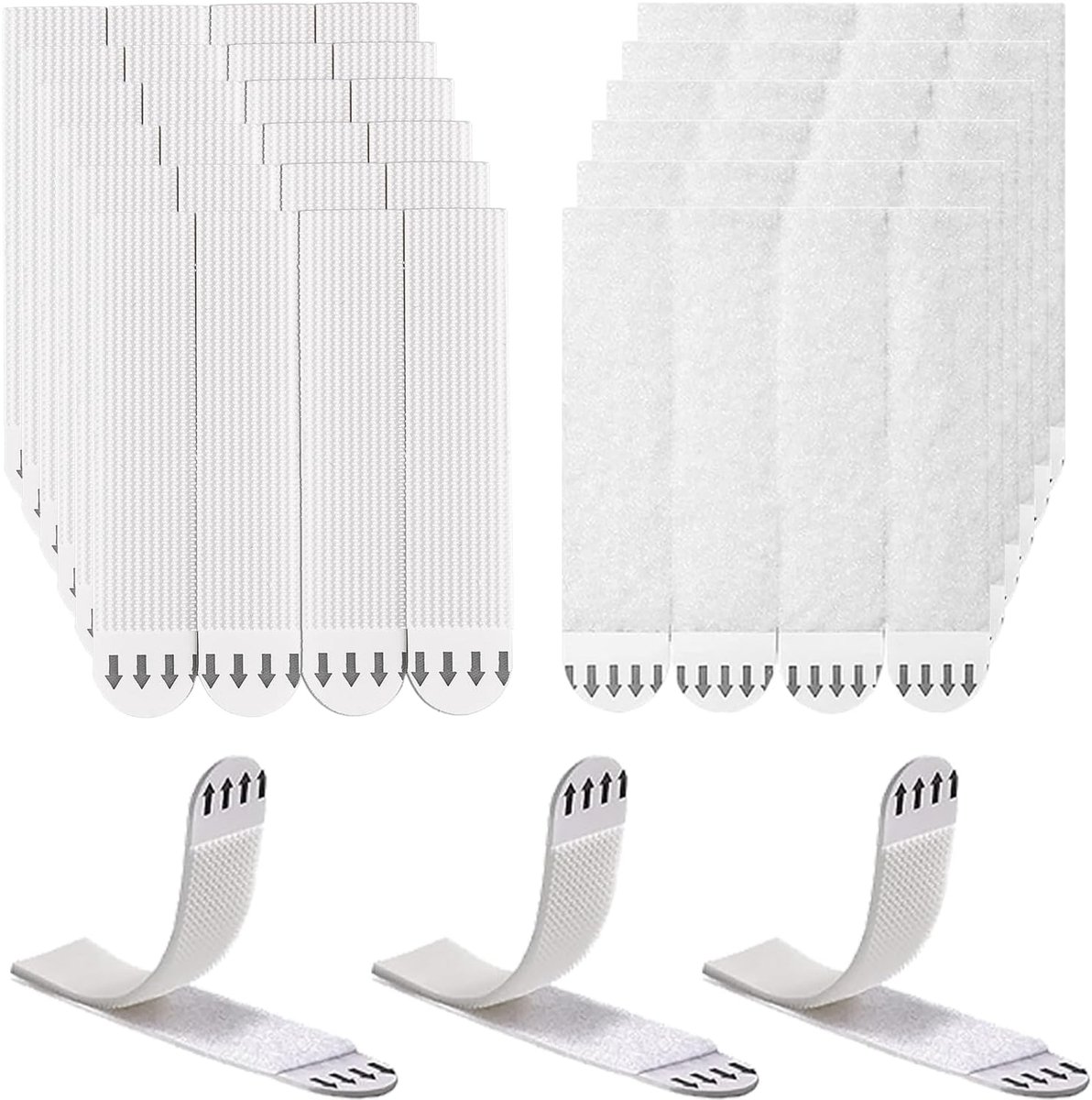 48 stuks foto-montastroken, 24 paar plakstrips voor het ophangen van foto's, zonder nagels, wit, 20 mm x 90 mm