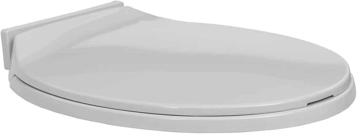 Toiletbril met softclose-functie, lichtgrijs, ovaal, voor toiletpotten, ideaal voor thuis en openbare instellingen Model145814