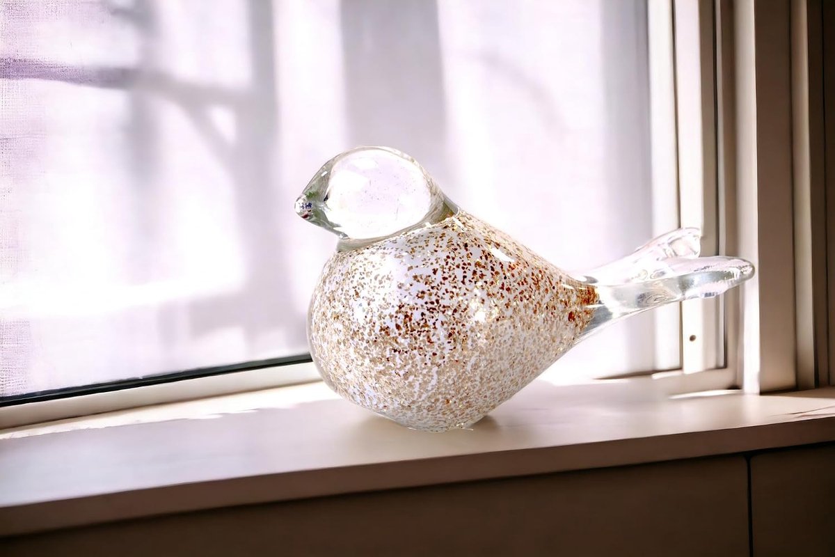 Urn Vogel - Wit Met Goud - Voor Thuis - Miniurn - Kleine Luxe Urn