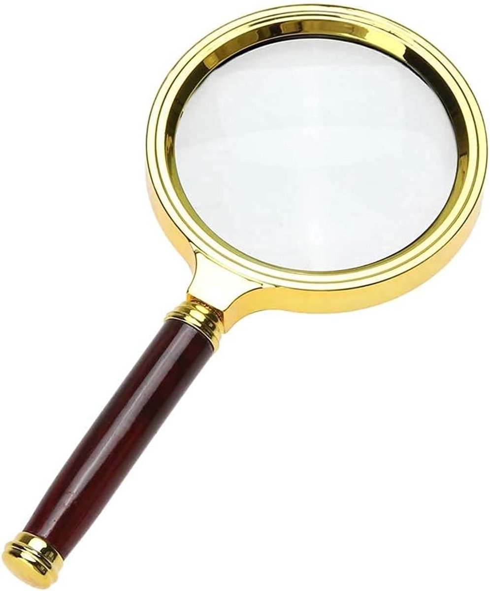 Glass 6X Magnification Magnifier Handheld Magnifier for Science, Reading Book, Inspection
