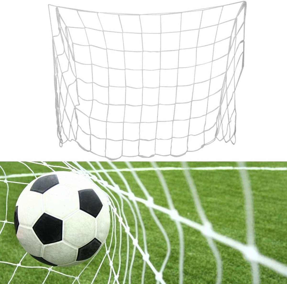 3 x 2 m, sportvervanging, voetbaldoelnet, polypropyleenvezel, weerbestendige accessoires voor voetbal, trainingspraktijk voor voetbaldoelen op de speelplaats
