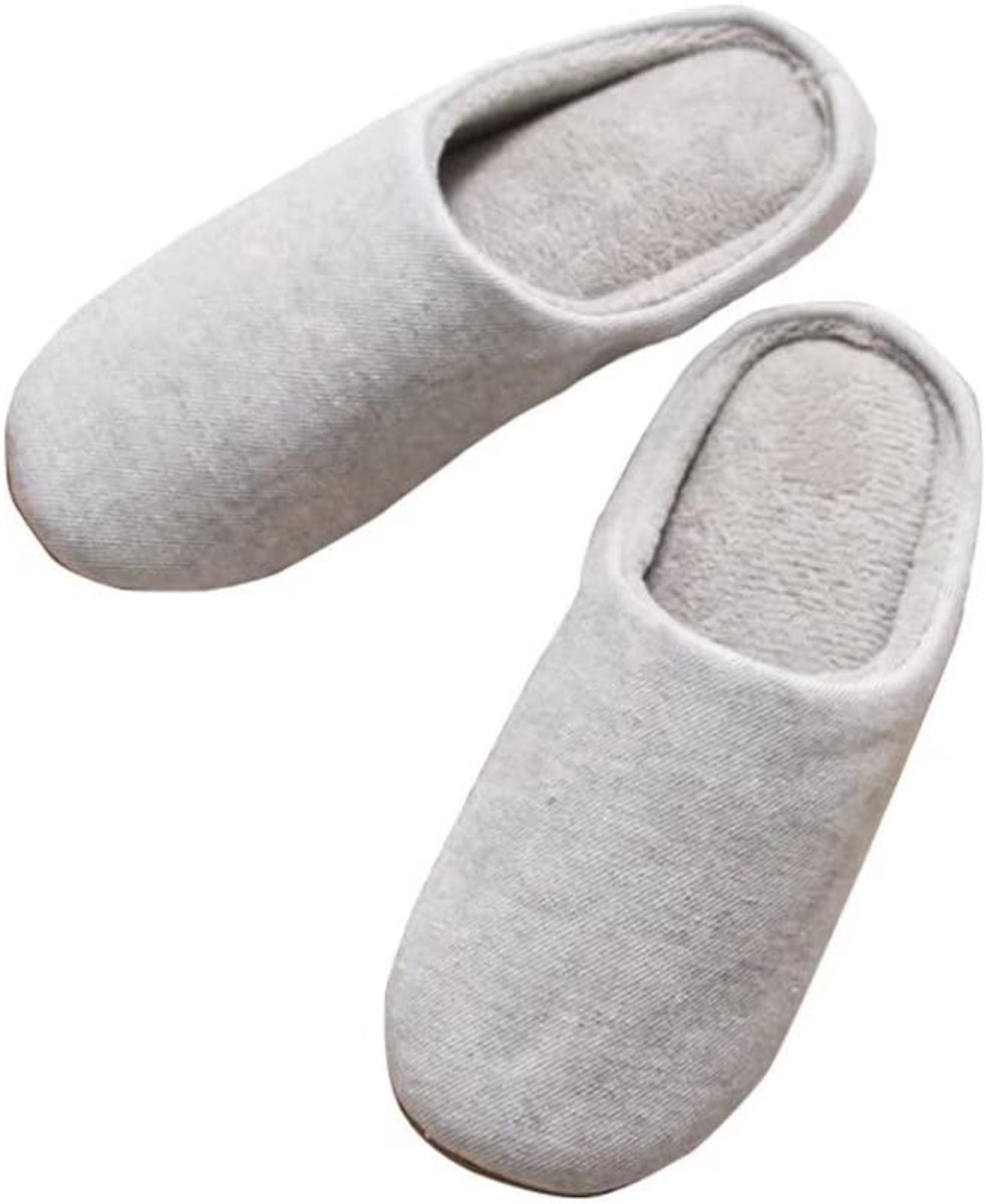 2 Paar Indoor Pantoffels, Wasbare Katoenen Antislip Huisschoenen, Effen Kleur Paar Vloer Pantoffels, Herfst En Winter Plus Fluwelen Stille Pantoffels, Gesloten Teen Huis Pantoffels Voor Dames En Heren