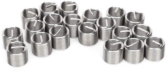 Schroefdraadbeschermer M12 x 1,25, 20 Stuks, SUS304 Roestvrijstaal, Draadreparatie-moer voor Auto's, 1.5D Lengte — afbeelding 5