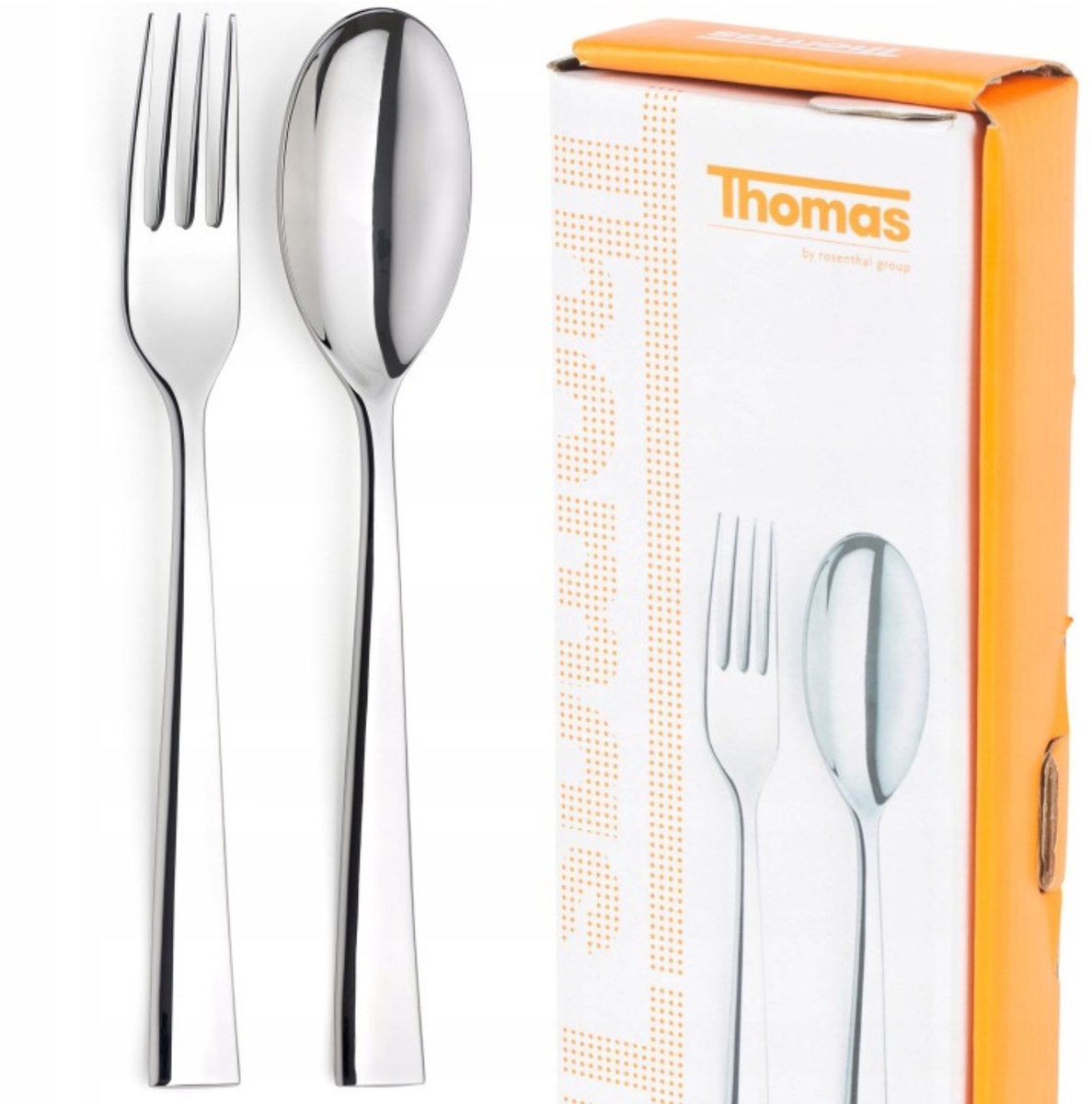 Thomas by Rosenthal Group Serveerbestek – Serveerlepel en Serveervork – 2-delig – Zilverkleurig