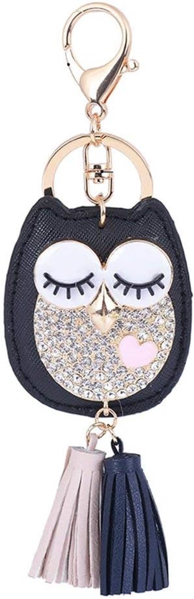 Uil Keychain zakhanger deco lange kwast hanger sleutelhanger