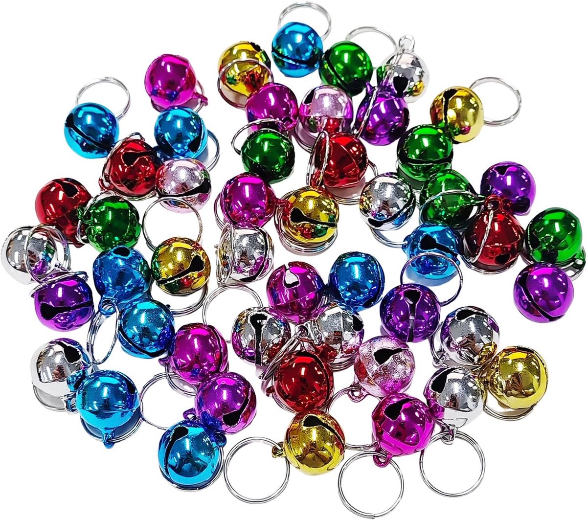 50 Stuks Gekleurde Bell Rings, Handgemaakte Ornamenten, Huisdier Kraag Klokken, Kat En Hond Trainingsapparatuur, Vakantie Partij Decoraties.