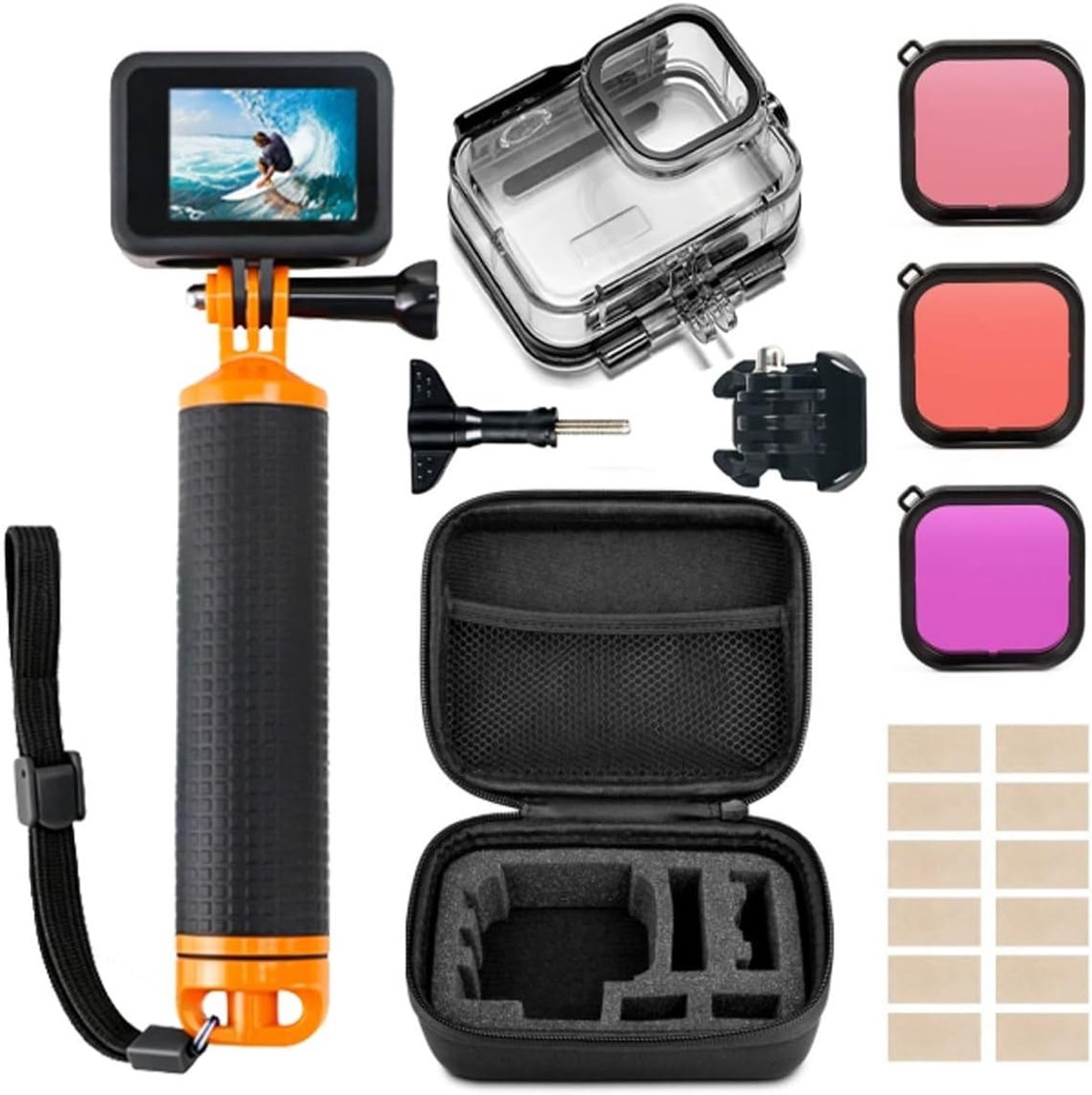 Duikset voor Go Pro Hero 13 - waterdicht tot 50 m - compleet met filters en accessoires - SnelShoppen