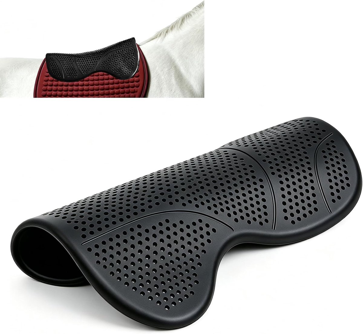 Zadeldek Paard, 52,5 x 42,5 cm, Antislip, Schokabsorberend | Zadelpad, Paardensport Accessoire voor Zadel en Sjabrak, Drukverdeling op de Rug van het Paard