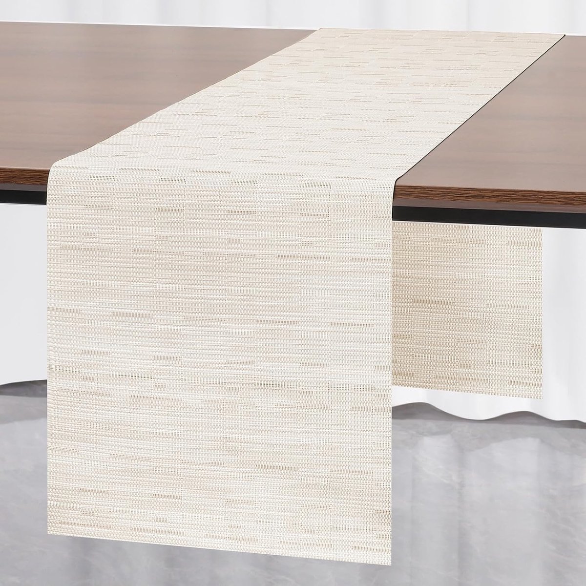 JUN Wasbare Tafelloper op Rol Tafeldecoratie voor Eettafel Vinyl | Geschikt voor Verjaardag Bruiloft Feest Thuis Buiten en Restaurant (Wit 30 X 183 cm)