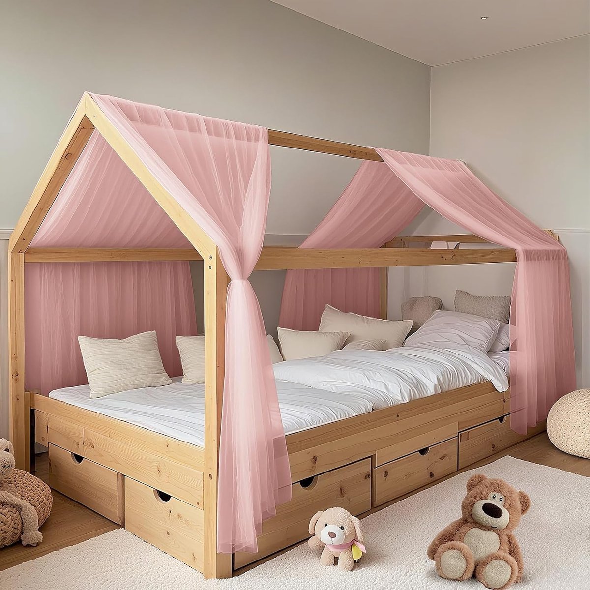 2-delige beddengoedset, dekbed voor thuisbeddecoratie, dekbed, huisdecoratie voor jongens en meisjes (oudroze, set van 2, 132 x 320 cm)