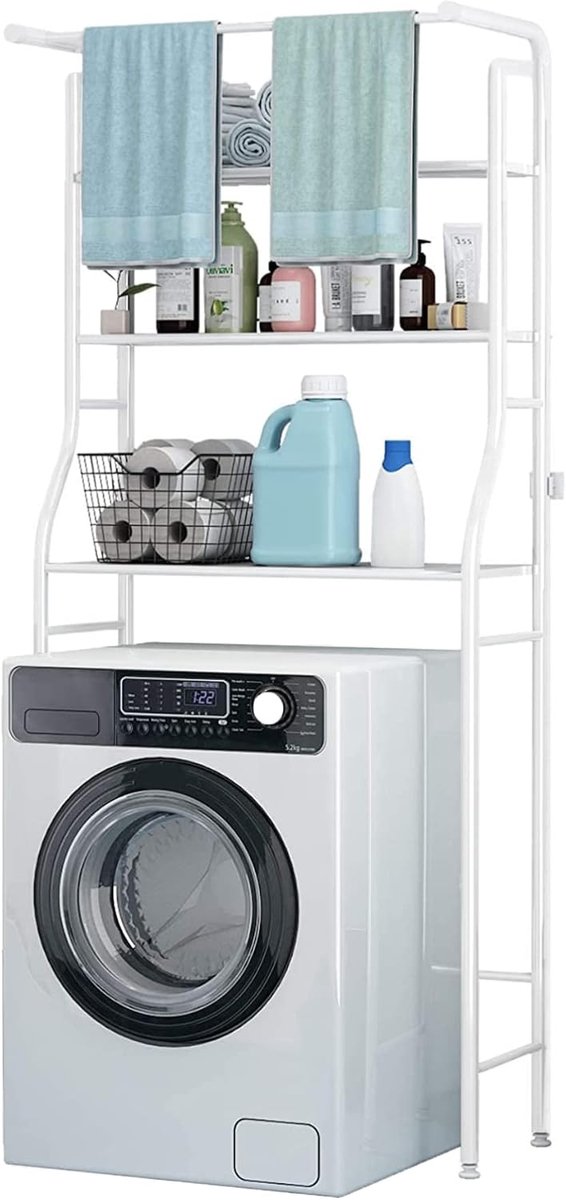 Boven Wasmachine | Waterdichte Opbergplank | Multifunctionele Opbergplank | Bespaar Ruimte met 3 Hlanken | In Hoogte Verstelbare Poten
