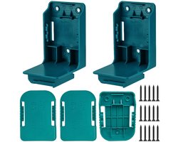 5 stuks batterijhouder compatibel met Makita 14.4-18v, batterij-opbergrek, 2-in-1 muurmontageboorhouder, hanger voor boorgereedschap, houder voor boorgereedschap, houder voor oplader, draadloze boor