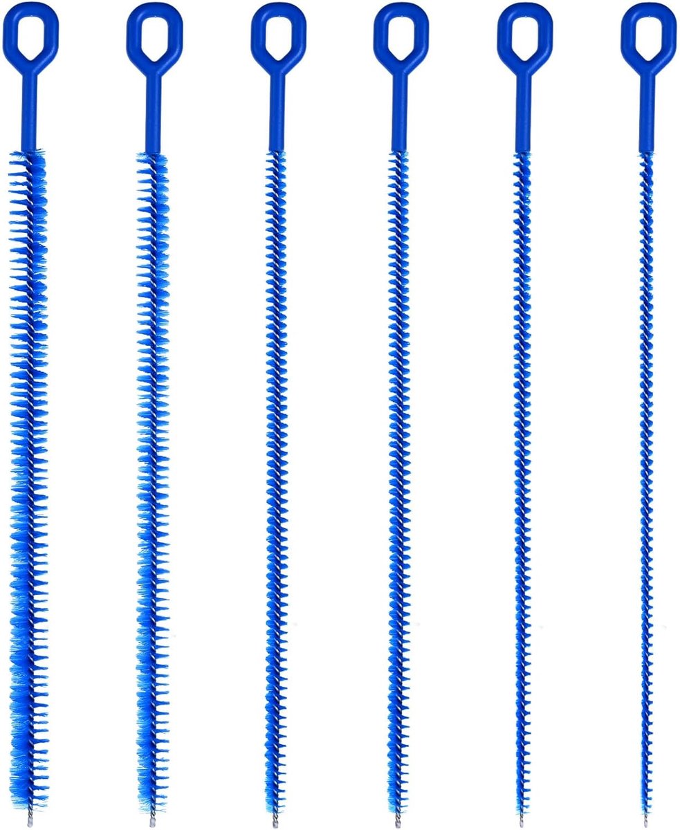6 stuks rietreinigingsborstel, 32 cm extra lange nylon volledige borstelharen vervangende dekking herbruikbare rietborstel reiniger borstels accessoires voor waterflessen glazen drinkbeker (4/6/8/10