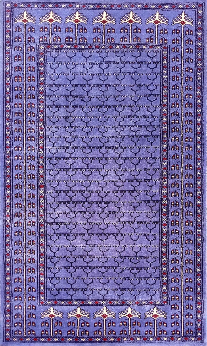 3'x5' voeten handgeknoopt wollen tapijt ontwerp oosters handgemaakt traditioneel tapijt door Amma tapijten (paars)