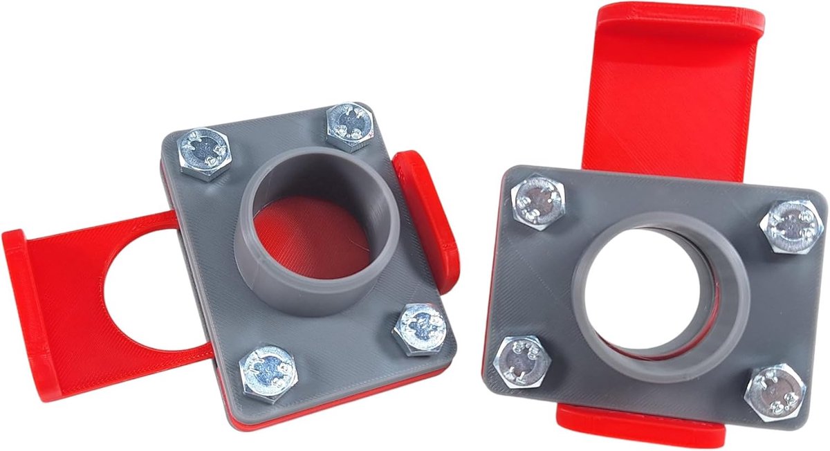Afsluitklep afzuiginstallatie | 40 mm diameter | 2 stuks | BlastGate DN40 met handmatige afsluitklep voor afzuiging werkplaats | gemaakt van robuust PLA