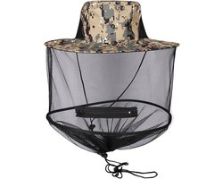 Mesh Caps, Midge Head Net, Anti-Mosquito Bee Bug Insect Fly Mask Cap Hoed, Outdoor Fishing Equipment voor Outdoor, Wandelen, Vissen, Camping Zwart, Zwart