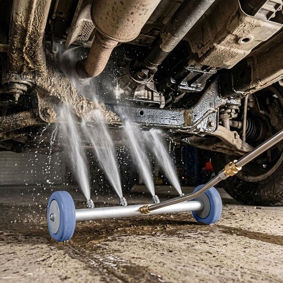 Ondervloerreiniger voor de auto, hogedrukreiniger met 3 verlengbuizen (blauw) — afbeelding 5