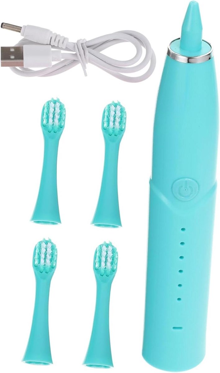 Elektrische Tandenborstel Kinderen - Cartoon Tandenborstel Kind - Mondhygiëne Bevorderen - Zacht Borstelontwerp - 14 cm - Blauw