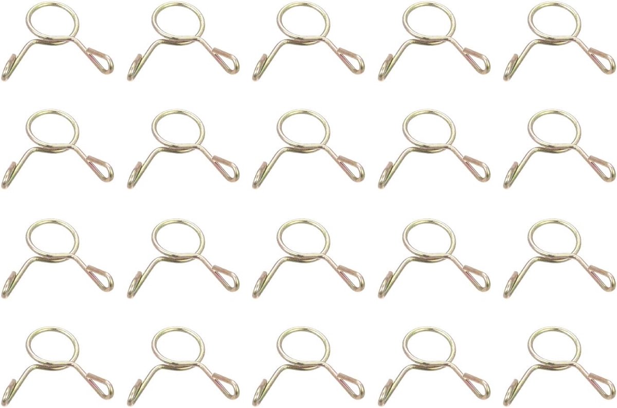 Klemmen voor brandstofleiding, 100 stuks, 6 mm, ID, voor slang 7-7,5 mm, buitendiameter 65 mm, veerslangklem voor motorfiets, scooter