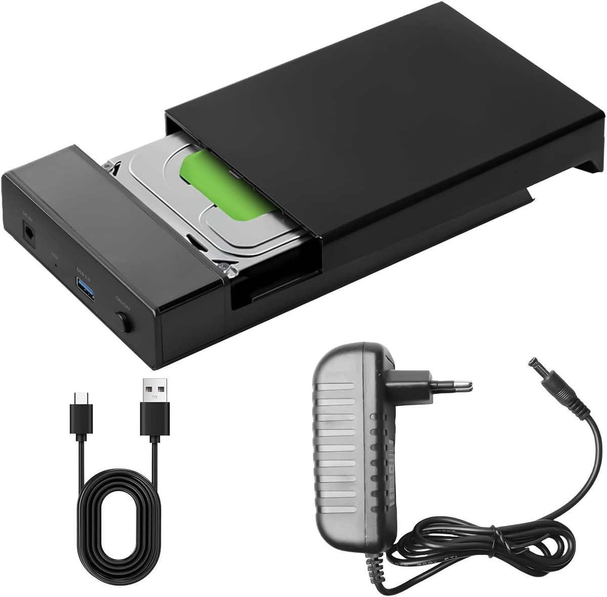 Schijf docking station: HDD docking station USB3.0, dockingstations voor 2,5 en 3,5 inch SATA HDD/SSD, USB Type-A naar USB Type-A, tweeweg klonen
