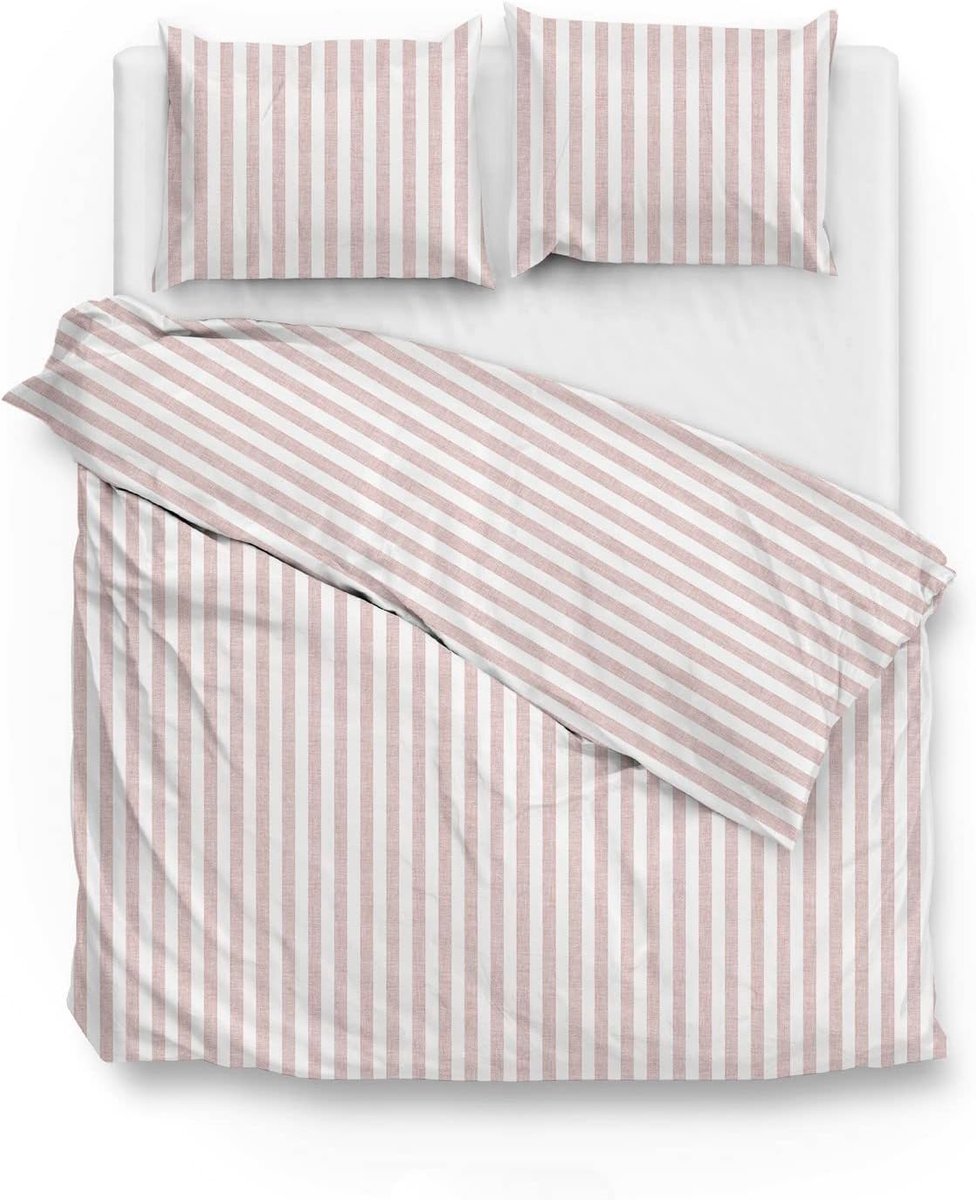 Dekbedovertrek 240x200/220cm - katoen - linnen look - zacht en luxe slaapcomfort - SnelShoppen