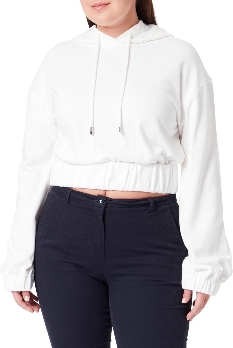 Libbi Dames Hoodie 23930098, wolwit, XL, wolwit, XL