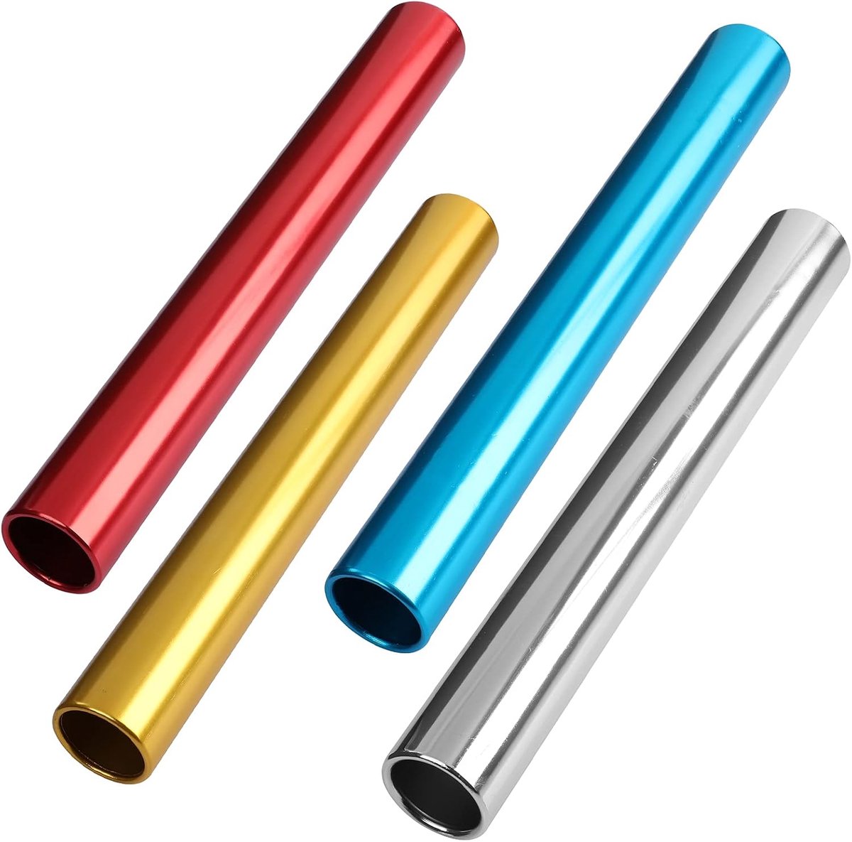 Field Aluminium Relais Batons, Race Apparatuur voor Running Race Team, Corrosiebestendig Hoge Sterkte Glad Oppervlak, Geschikt voor Outdoor Sport Praktijk Atleet (4 assorted)