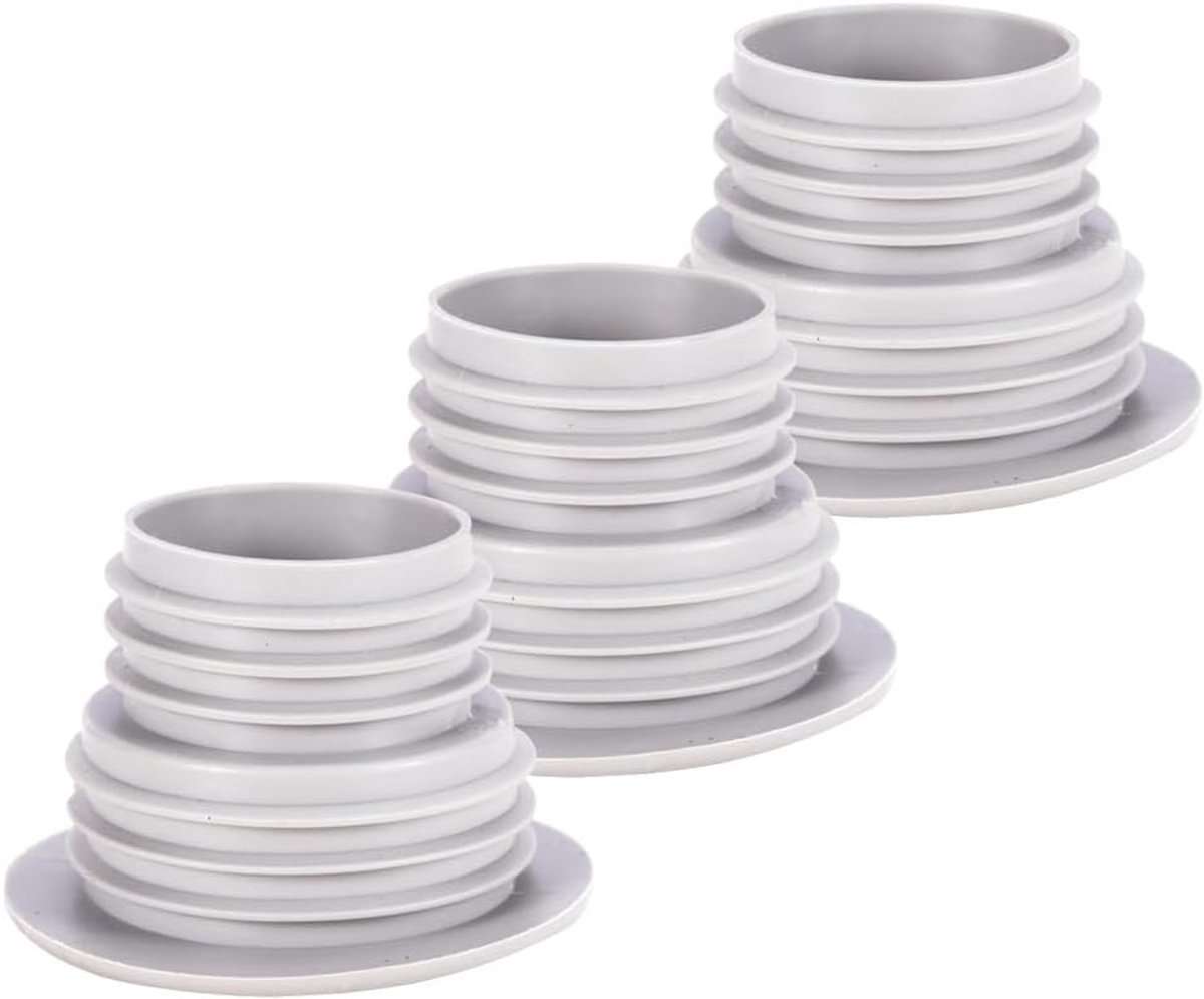 Deodorant, 3 stuks duurzame slang siliconen plug rioolafdichtingsring pijpconnector voor wasmachine wasmachine keuken badkamer (grijs)