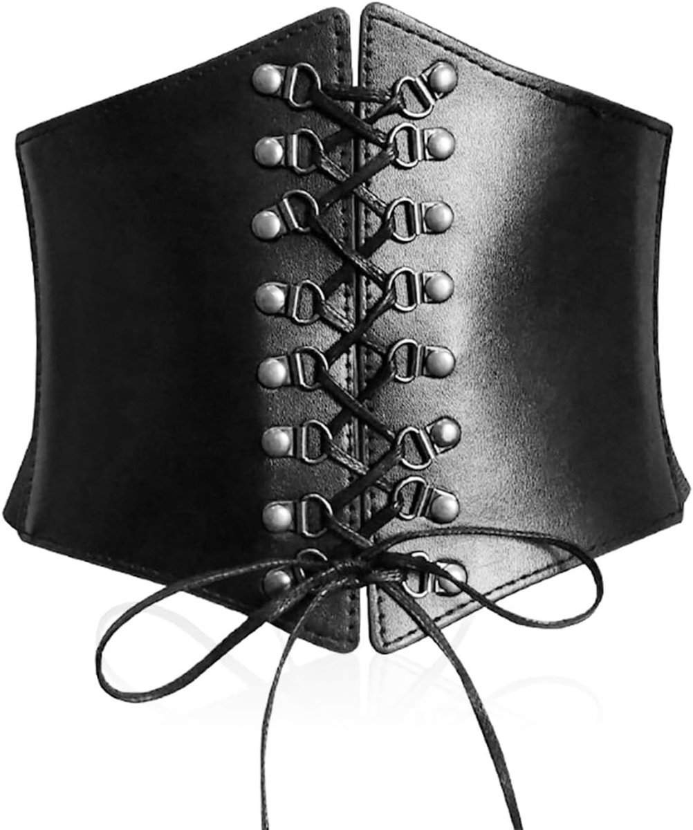1 stuk korsetriem, zwart korset, piratenkorset voor dames, kleding in gothic-stijl, elastische tailleband, geschikt voor dagelijkse kledingaanpassing, rollenspel, zwart, Gesamtlänge 65 cm,
