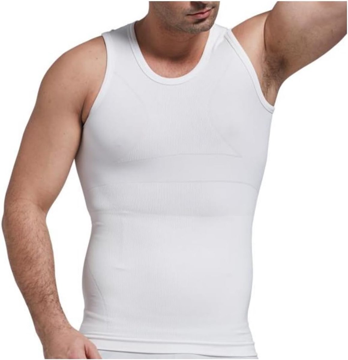 Bamboe Houtskool Compressie Vest Verbergen Moobs Undershirts Mens Afslanken Body Shaper Vest Elastische Slanke Shapewear