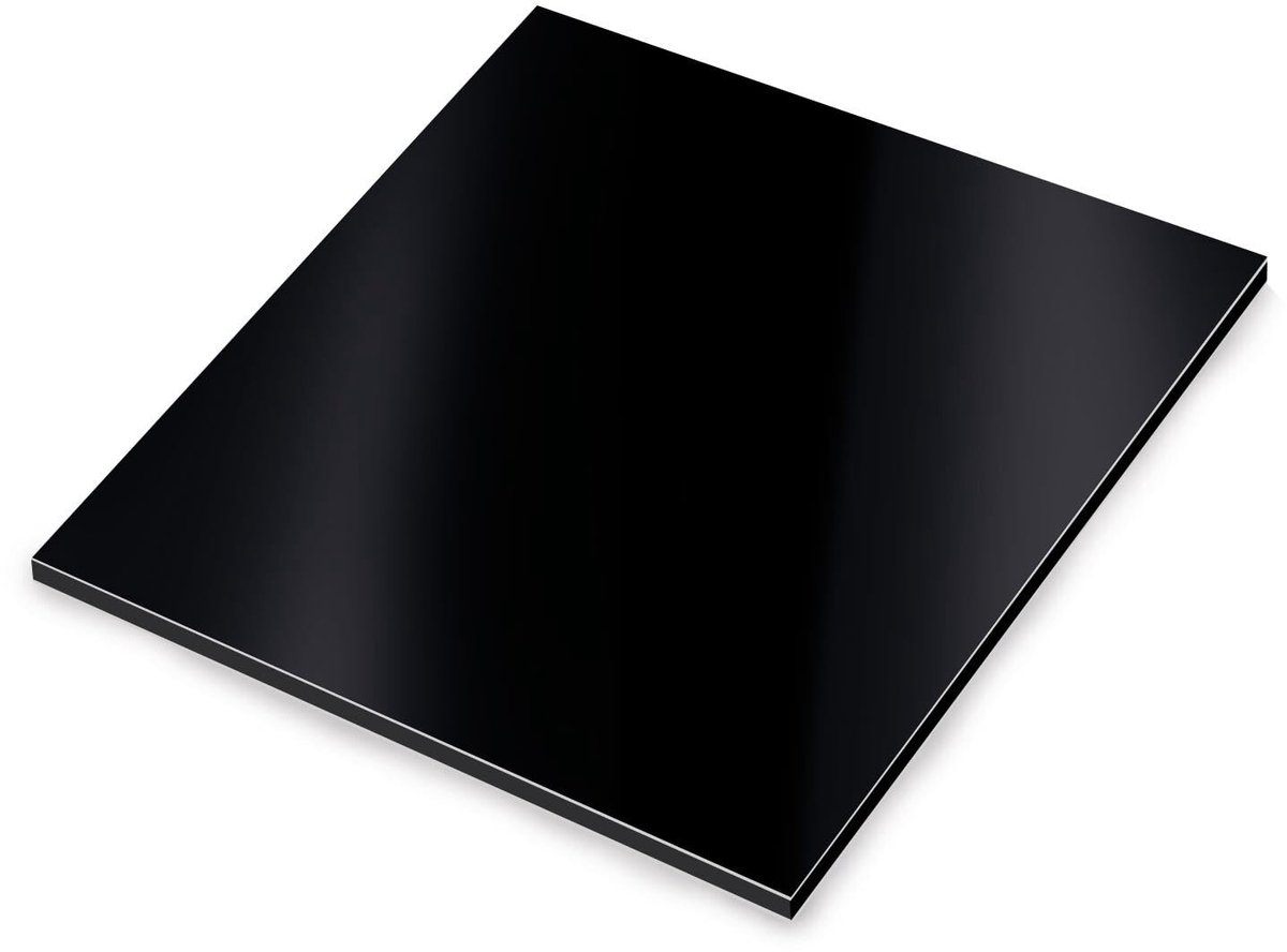 ISecur Aluminium Composiet Plaat Zwart 20 x 20 cm - az156 | Weerbestendig aluminium paneel voor modelbouw beurzen bewegwijzering