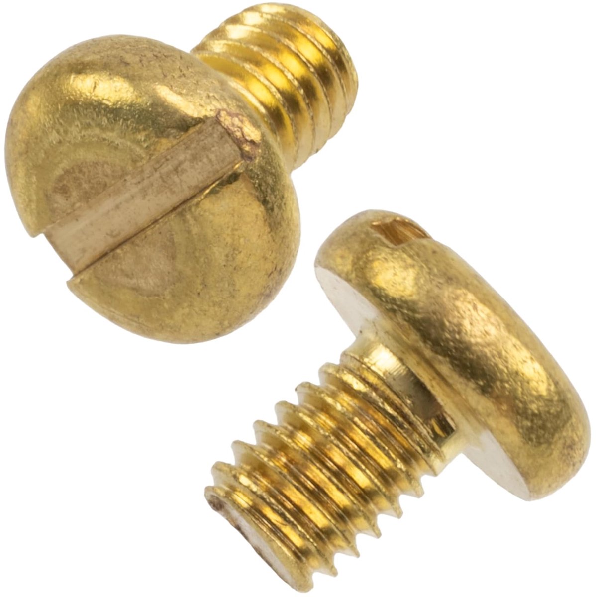 Schroeven met cilinderkop M3 x 4 mm met sleufaandrijving SL metrische schroefdraad - messing - kleur goud - NV18063