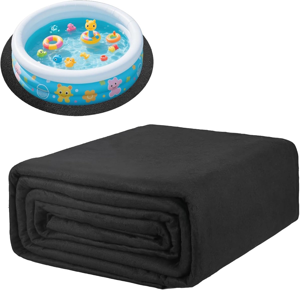 Poolonderlegger Filz Bodemplaat voor 5m Pools, Buitenzwembad Bodembeschermingsmat, Thermo&Isolatie Whirlpoolmat voor Buitenzwembad, Bodembeschermingsdoek Bekleding