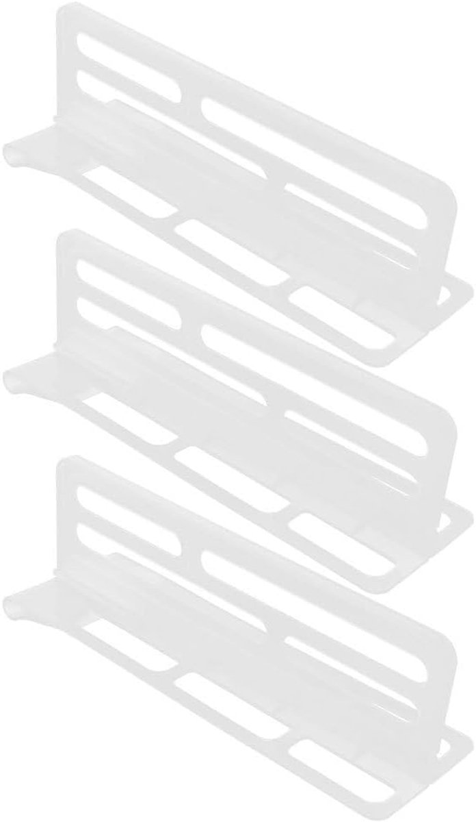 Praktische koelkastverdeler en verstelbare keukenplankorganizer van transparant kunststof, 3 stuks voor optimale opslag van de koelkast
