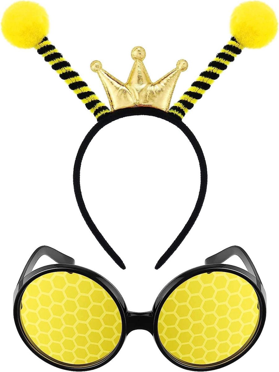 Bijenkostuum bij lieveheersbeestje antenne hoofdband en bril set hommels zonnebril Halloween cosplay party gunsten