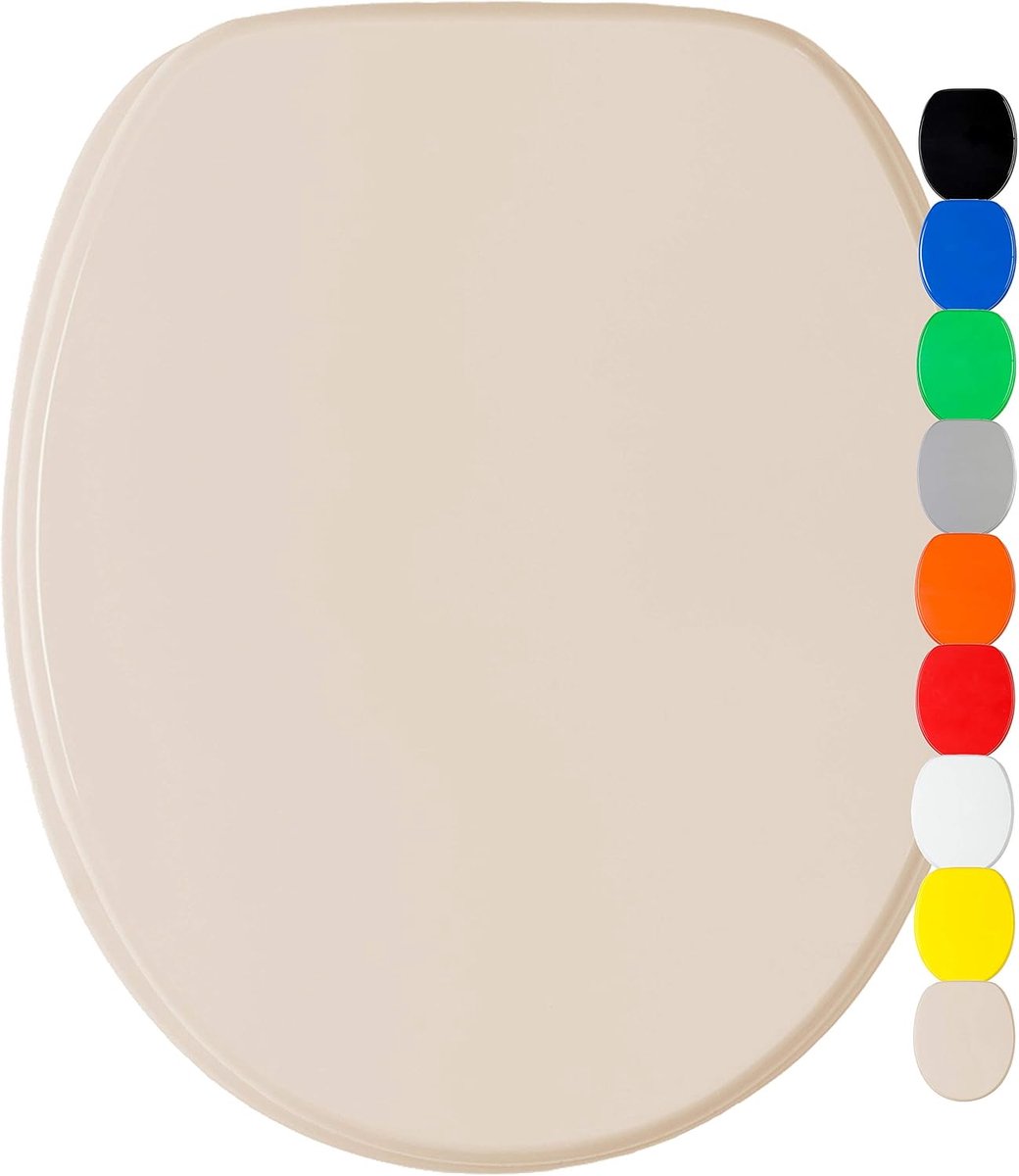 vele eenkleurige wc-brillen beschikbaar zijn, van hoge kwaliteit, stabiele kwaliteit van het hout (Beige)