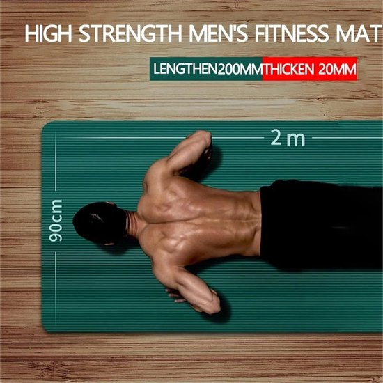 Yogamat NBR - Fitnessmat Gymnastiekmat - Sporten Ontspannen - Antislip Oppervlak - 200x90x2 cm - Donkergroen van Yogamat — afbeelding 5
