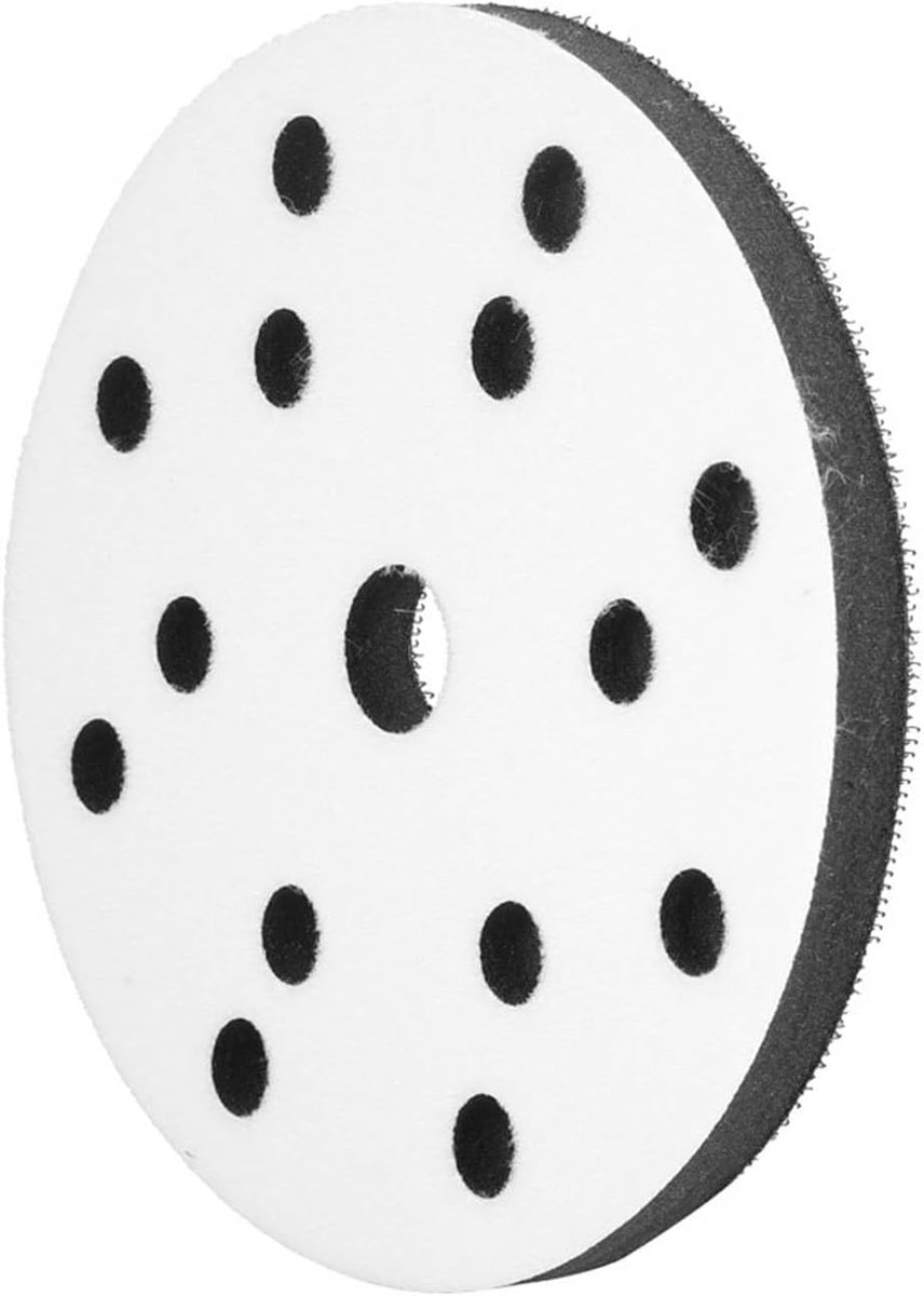 Tampon de Ponçage Souple, 150mm Ponçage de Tampons d'Interface de Ponçage Doux Éponge Douce Diamètre 150 mm (15 holes)