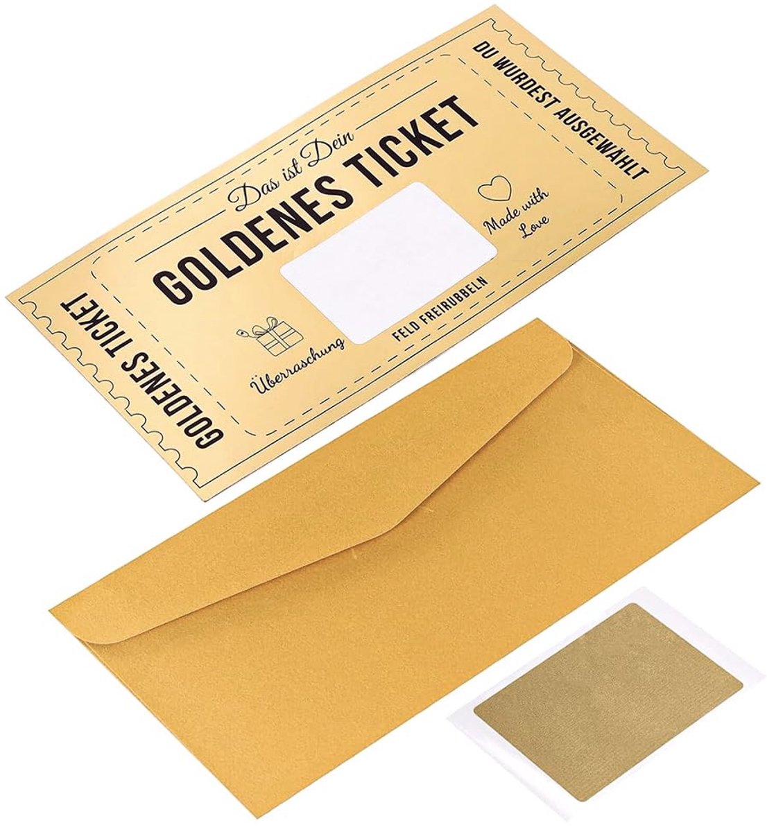 Cadeaubonnen gevuld met krasstickers - gouden kaartjes - verjaardagskaarten - verrassende cadeaus voor vriendinnen - SnelShoppen