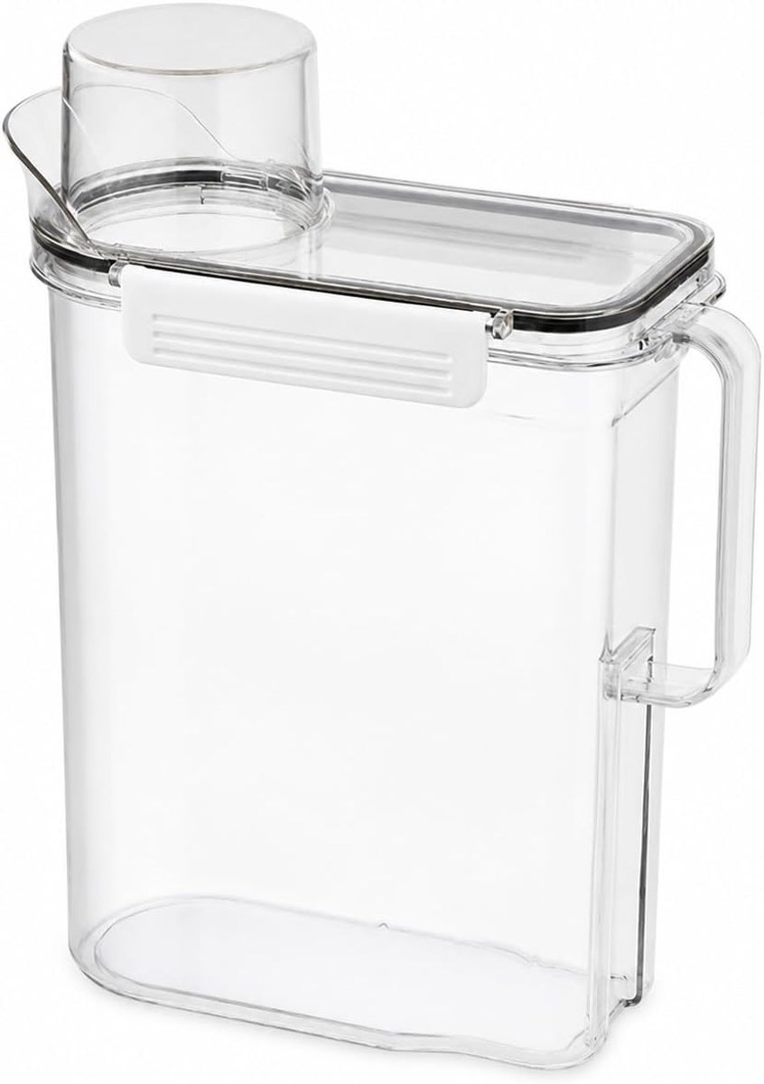 Vloeibare wasmiddeldispenser grote capaciteit - plastic wasmiddelcontainer - multifunctionele opslag - ShopVlot