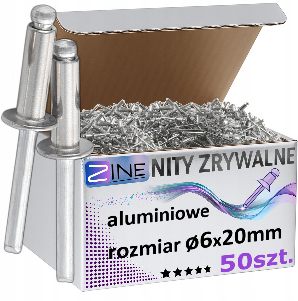 Aluminium Blindklinknagels 6x20mm Roestbestendig 50 st