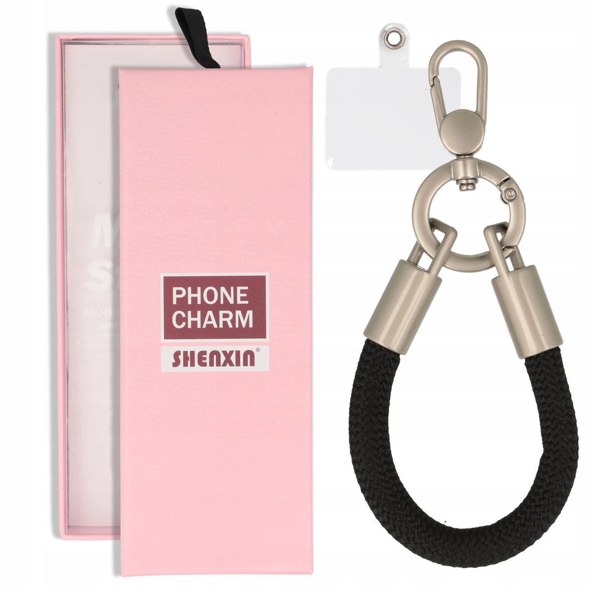 Merkloze Telefoon Charm met Karabijnhaak - Stijlvol en Praktisch Cadeau