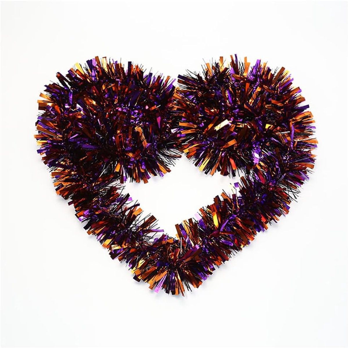 Lametta Garland 5 x 2 m - Paars Goud - Fluffy Metallic - Perfect voor Kerst en Halloween Decoratie - ShopVlot