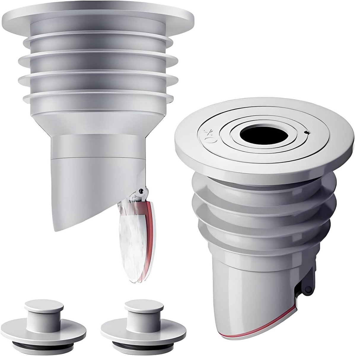 Afvoerplug 35-40mm - Silicone en ABS - Lekvrije afdichting - Geschikt voor wasmachine en afwasmachine - ShopVlot