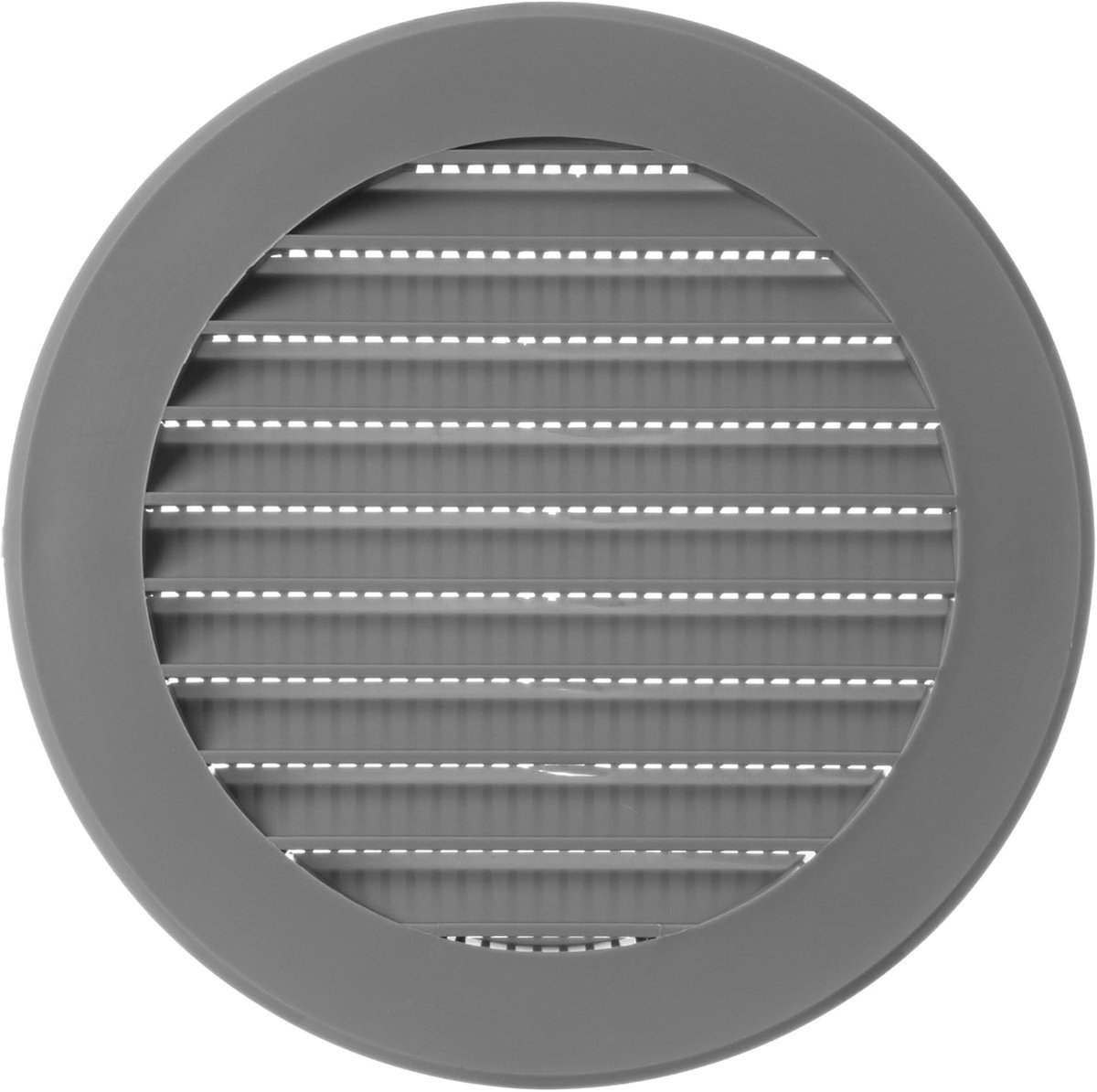 Ventilatie grille 100mm - Grijze ronde kunststof - Voor wand en plafond - Ideaal voor HVAC-systemen - ShopVlot