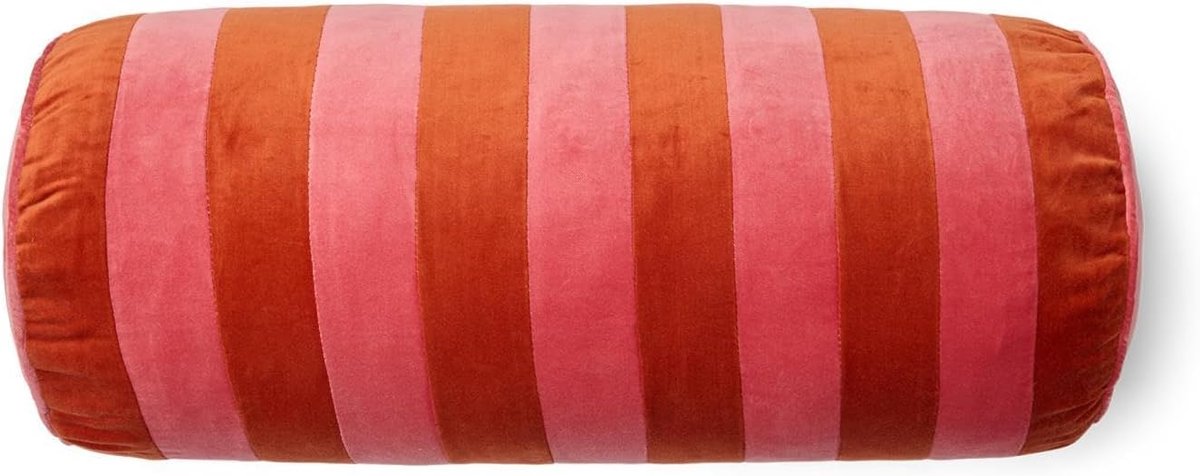Rolkussen 22x50cm - 100% katoenvelvet - Strepen - Luxe en comfortabel - ShopVlot