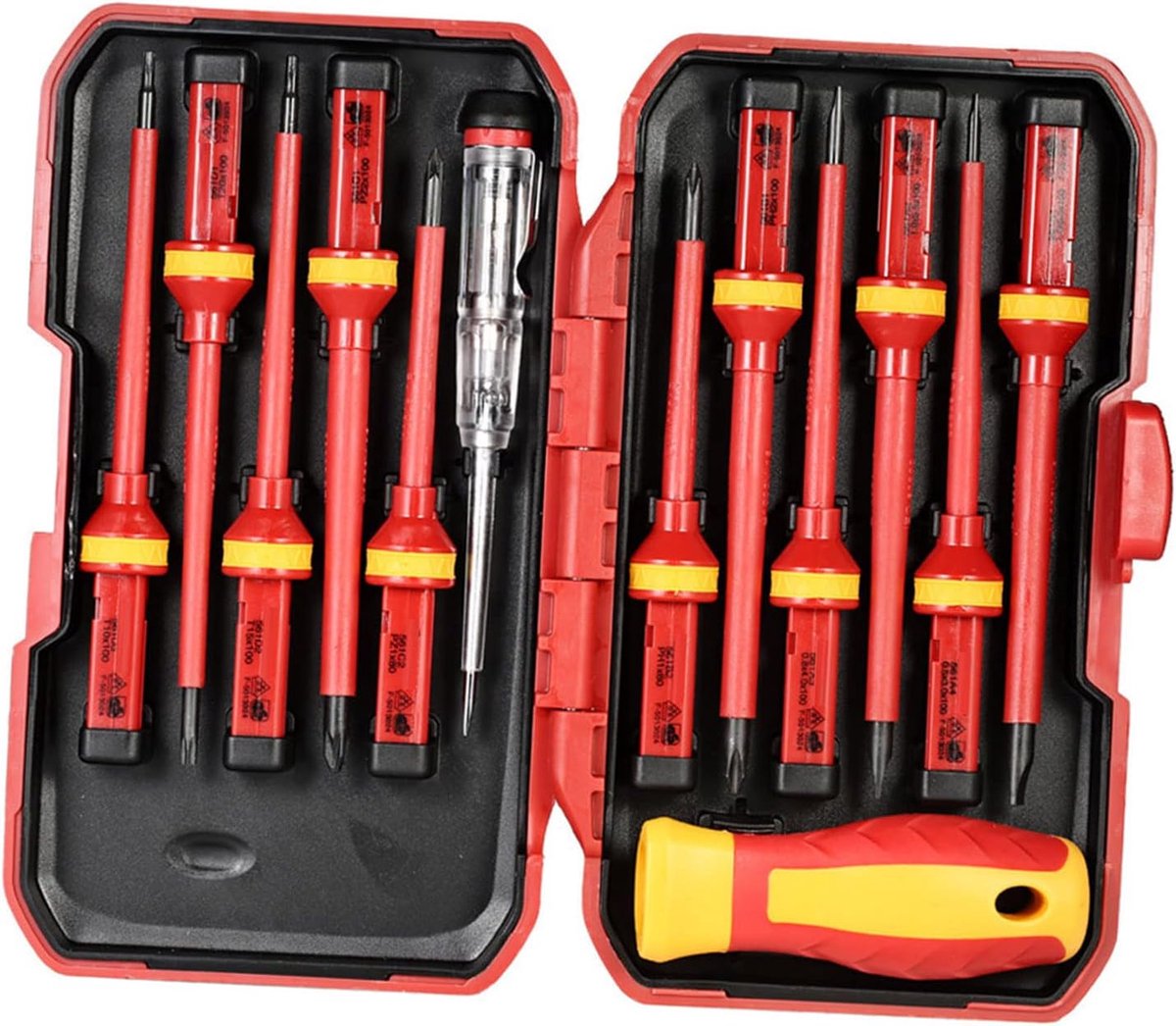 Schroevendraaierset 13-delig - 1000V geïsoleerd - ergonomisch handvat - ideaal voor elektriciens - ShopVlot