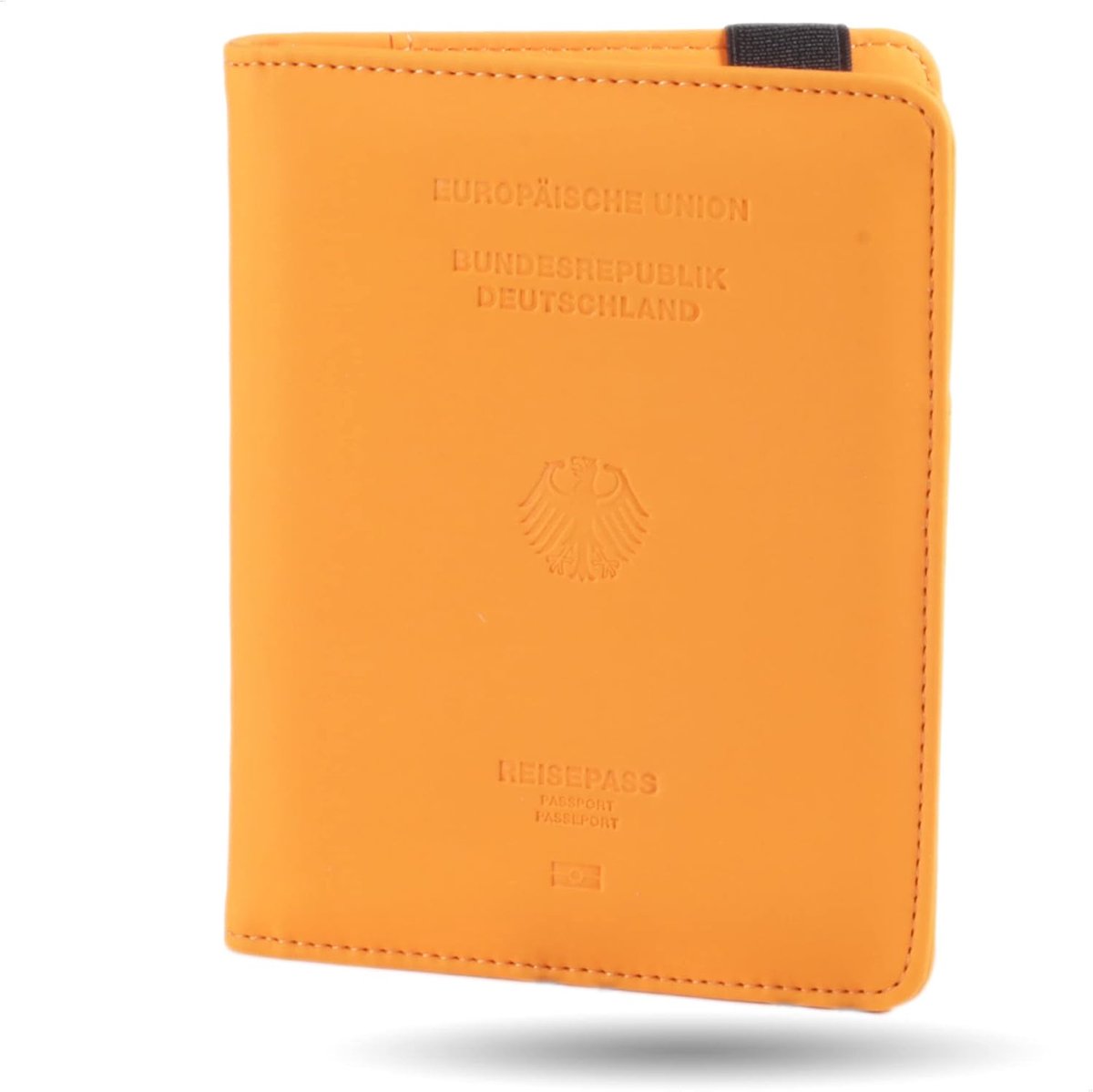 Paspoorthoes RFID - praktische organizer met vakken - trendy sahara kleur - veilig reizen met vaccinatiepas - ShopVlot