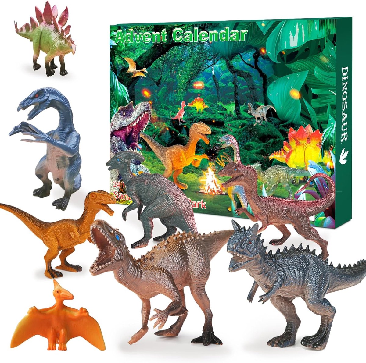 Dinosaurus-adventskalender 2026 - 24 dagen aftellen - herbruikbaar - leuk kerstcadeau voor kinderen - ShopVlot